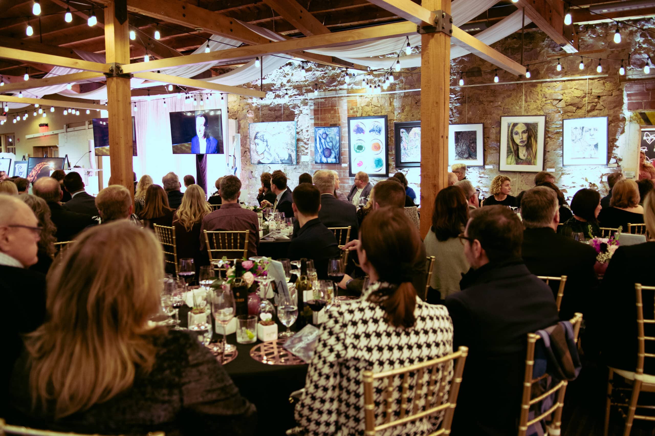 2023 Emily's Hope Art Show & Auction crowd enjoying the night