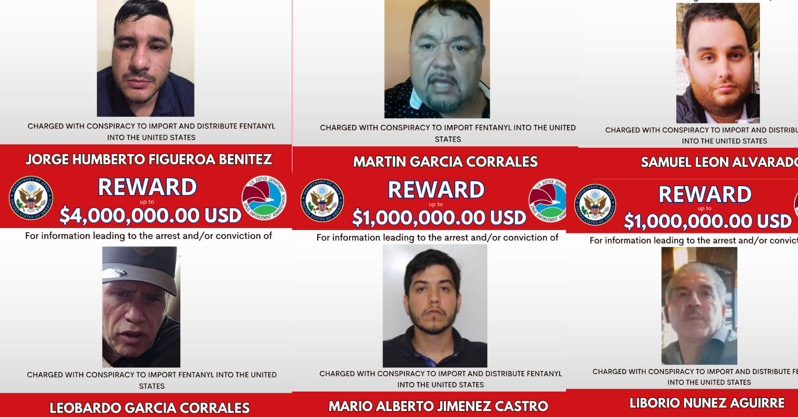 U.S. sanctions nine Sinaloa cartel members & Colombian cocaine leader