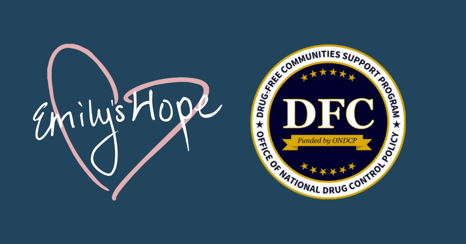 Emily's Hope Logo with DFC (Drug-Free Communities) logo